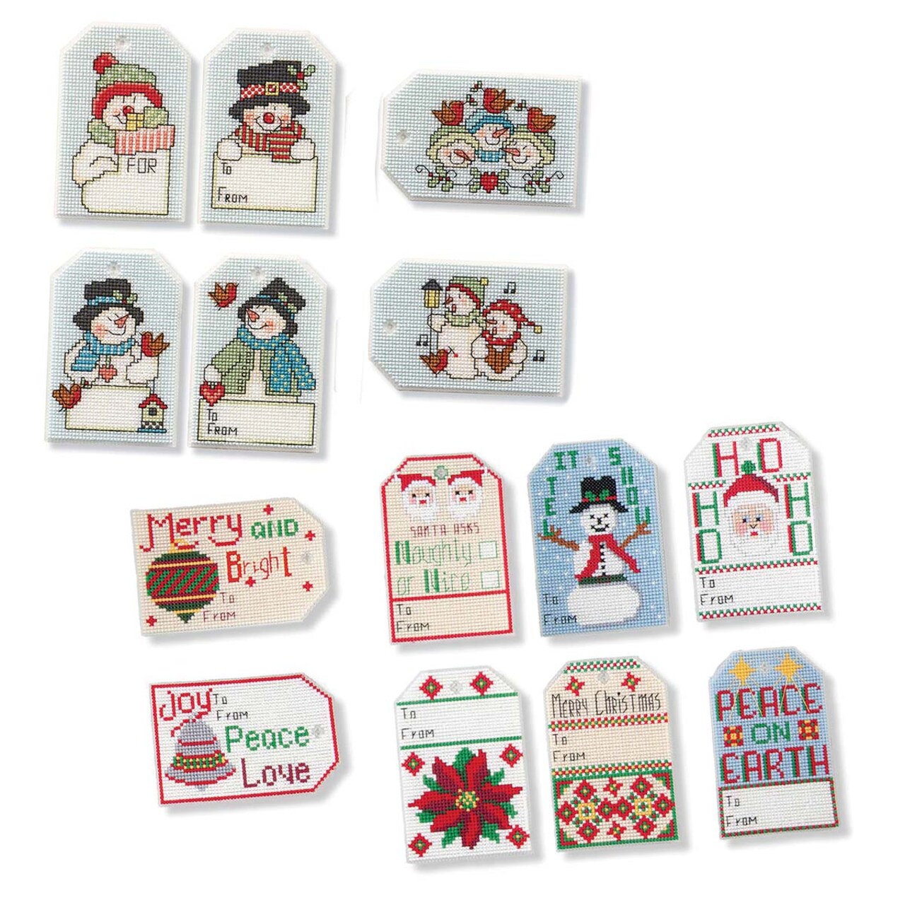 Herrschners Frosty Friends & Season of Giving Gift Tag Set Counted Cross-Stitch